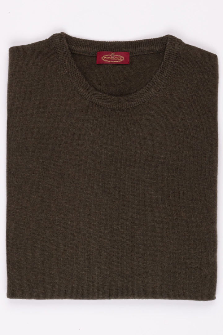 MAGLIA PARICOLLO MCASHMERE VERDE MILITARE