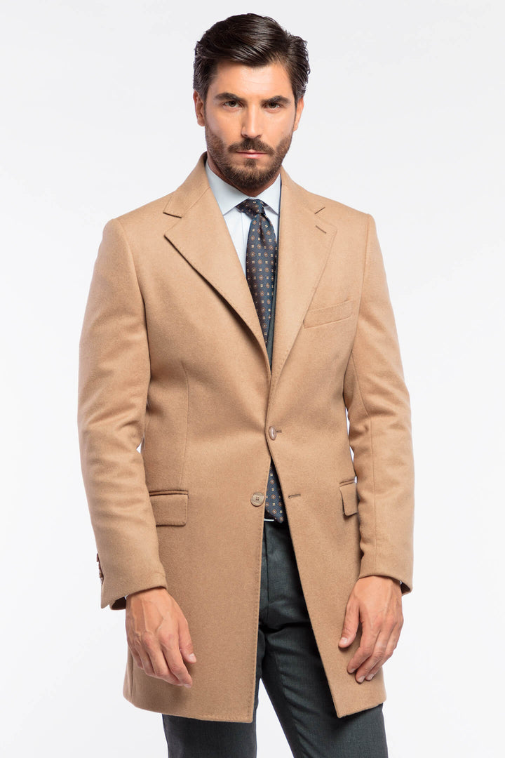 CAPPOTTO MISTO CASHMERE CAMEL