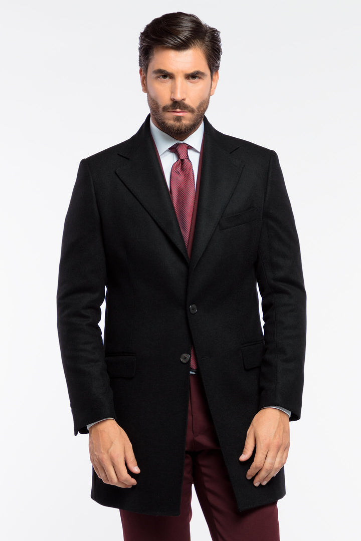 CAPPOTTO MISTO CASHMERE NERO