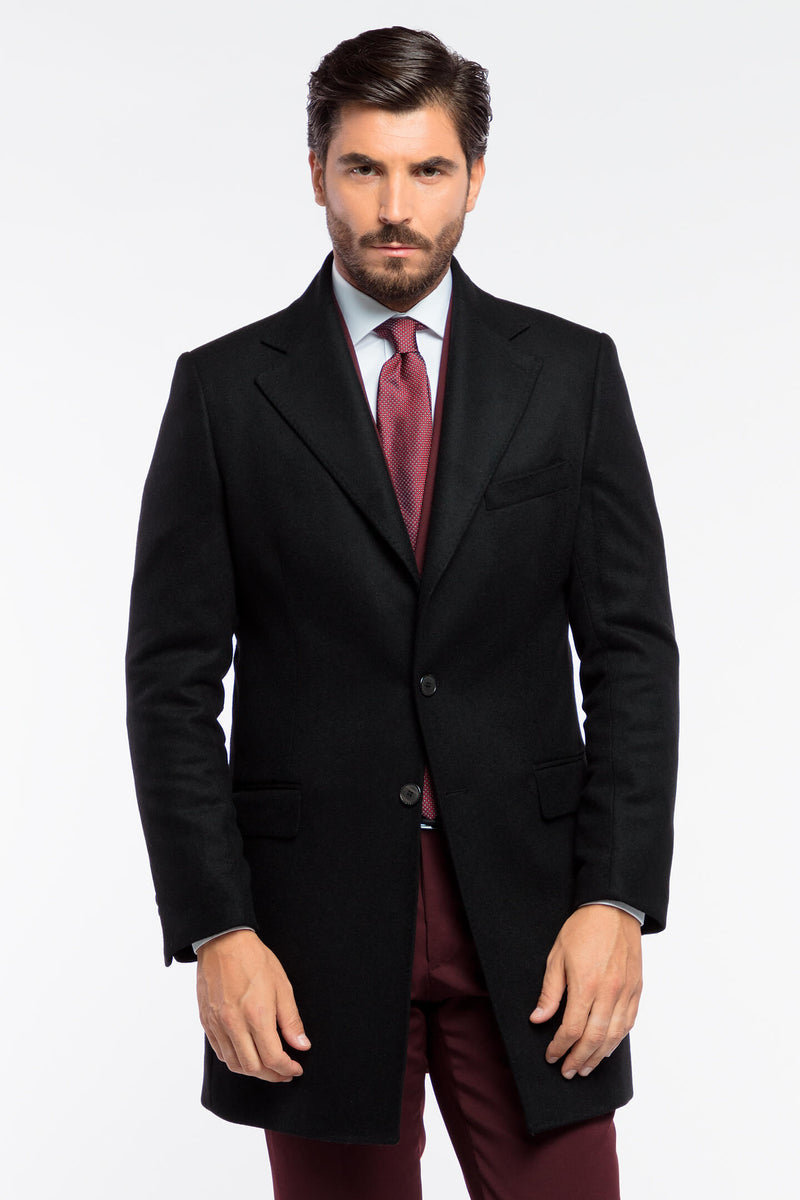 CAPPOTTO MISTO CASHMERE NERO