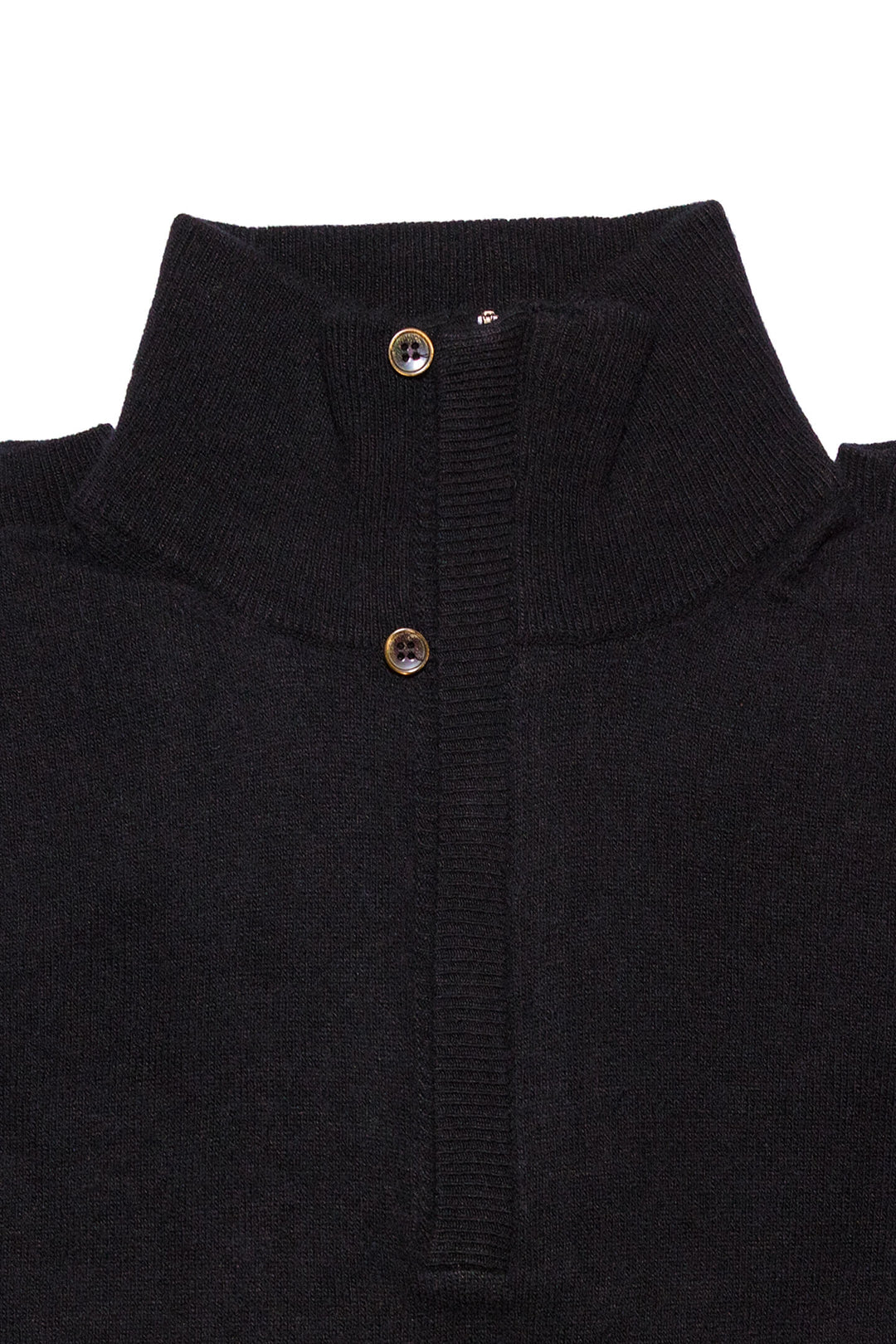 MEZZA ZIP MISTO CASHMERE NERO