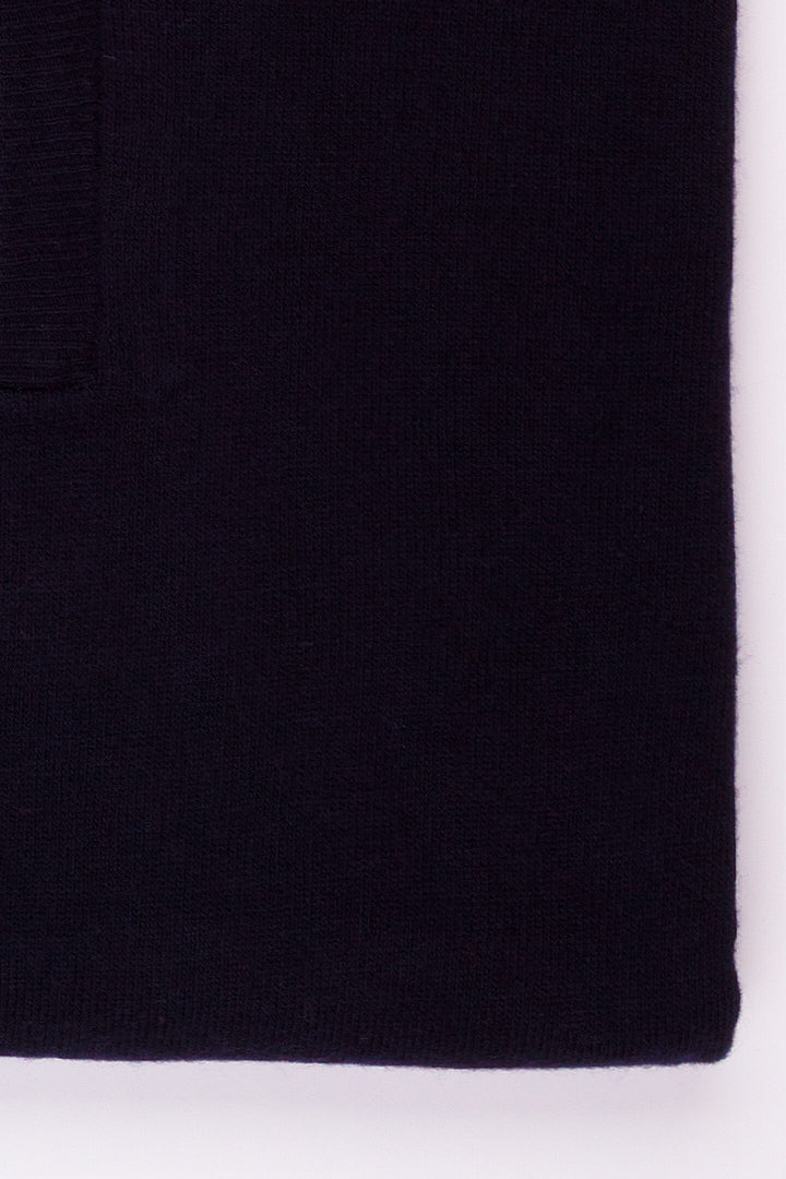 MEZZA ZIP MISTO CASHMERE BLU