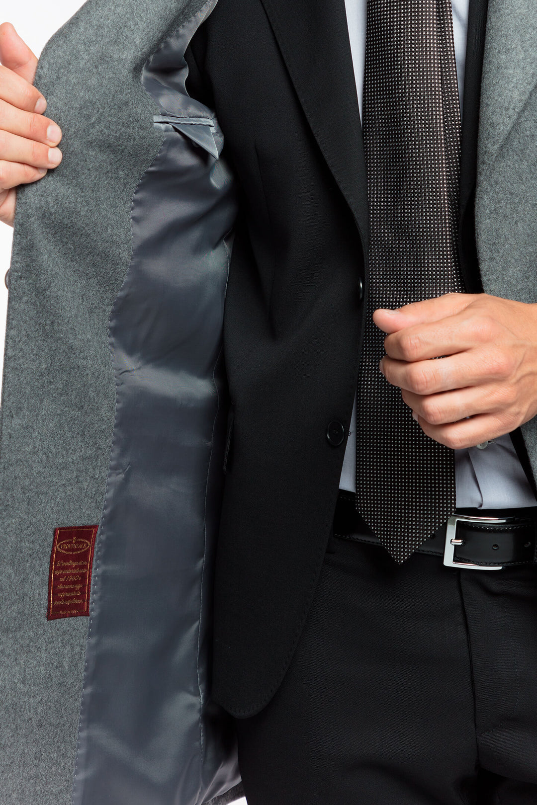 CAPPOTTO MISTO CASHMERE GRIGIO