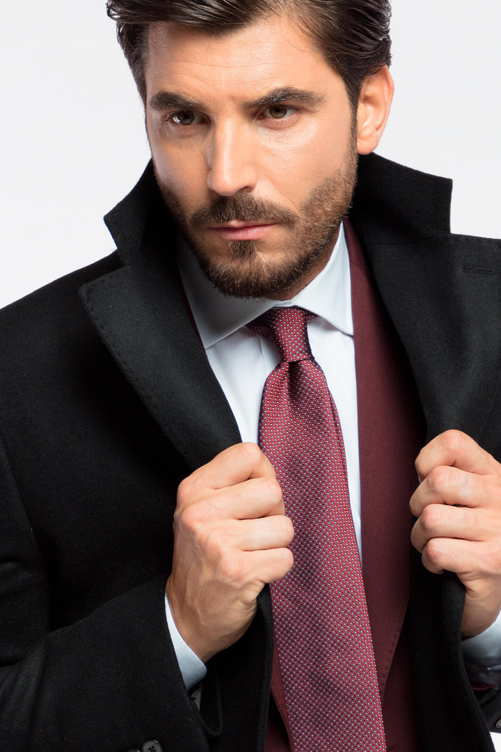 CAPPOTTO MISTO CASHMERE NERO