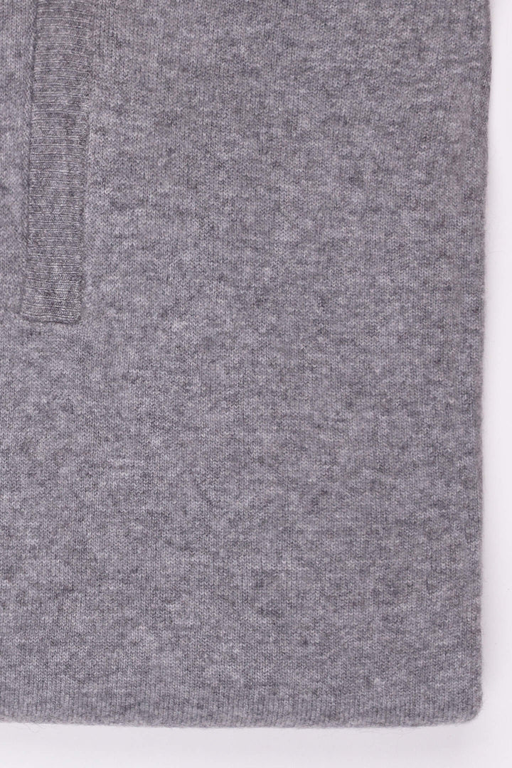 MEZZA ZIP MISTO CASHMERE GRIGIO