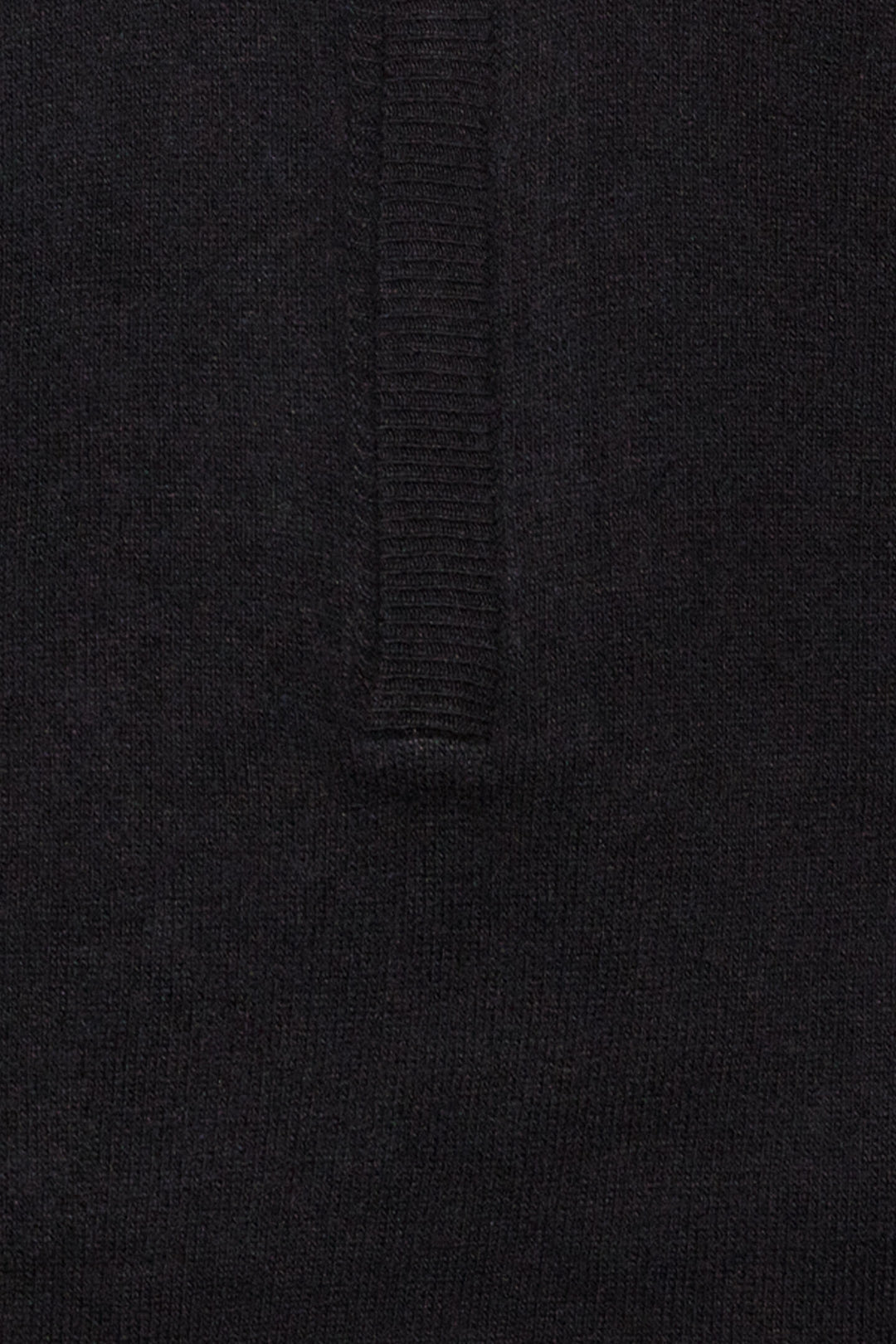 MEZZA ZIP MISTO CASHMERE NERO