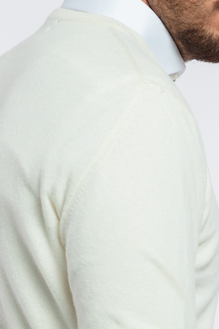 MAGLIA PARICOLLO MCASHMERE PANNA