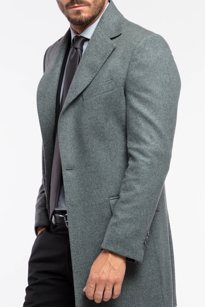 CAPPOTTO MISTO CASHMERE GRIGIO