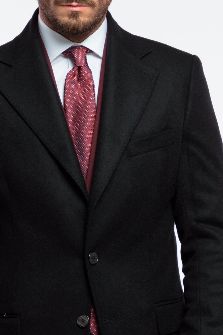CAPPOTTO MISTO CASHMERE NERO