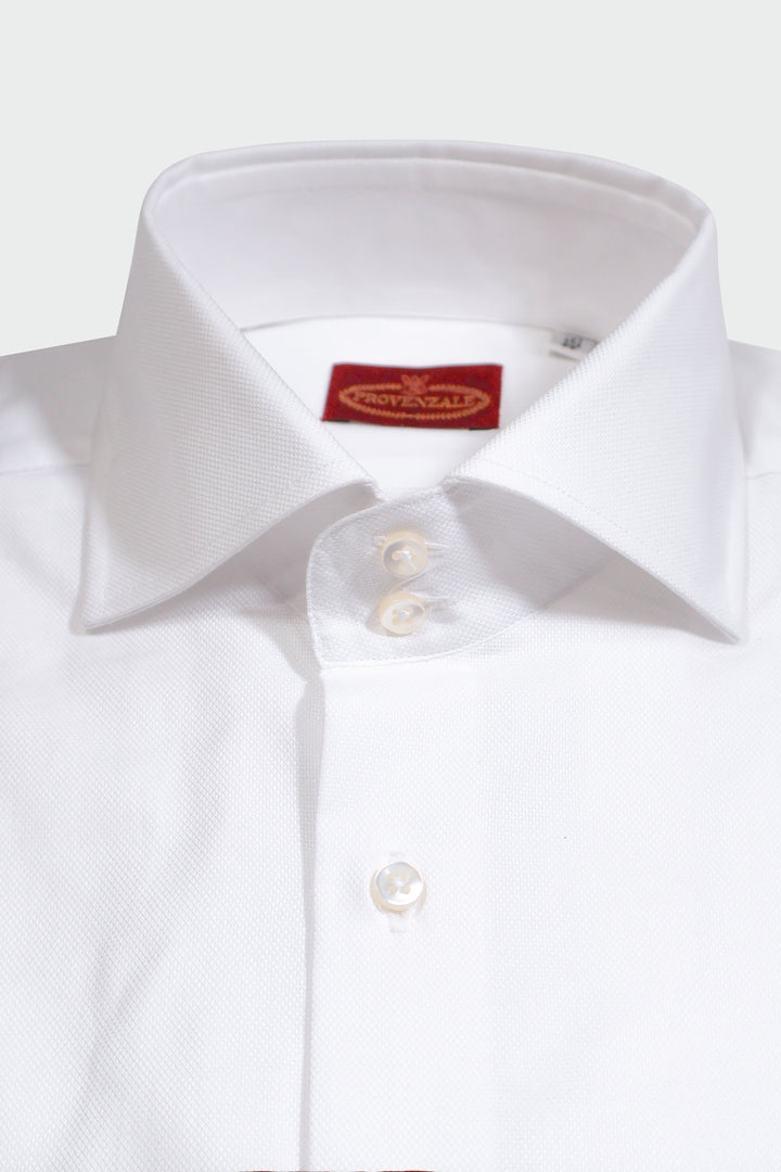 CAMICIA OXFORD BIANCO DOPPIO BOTTONE