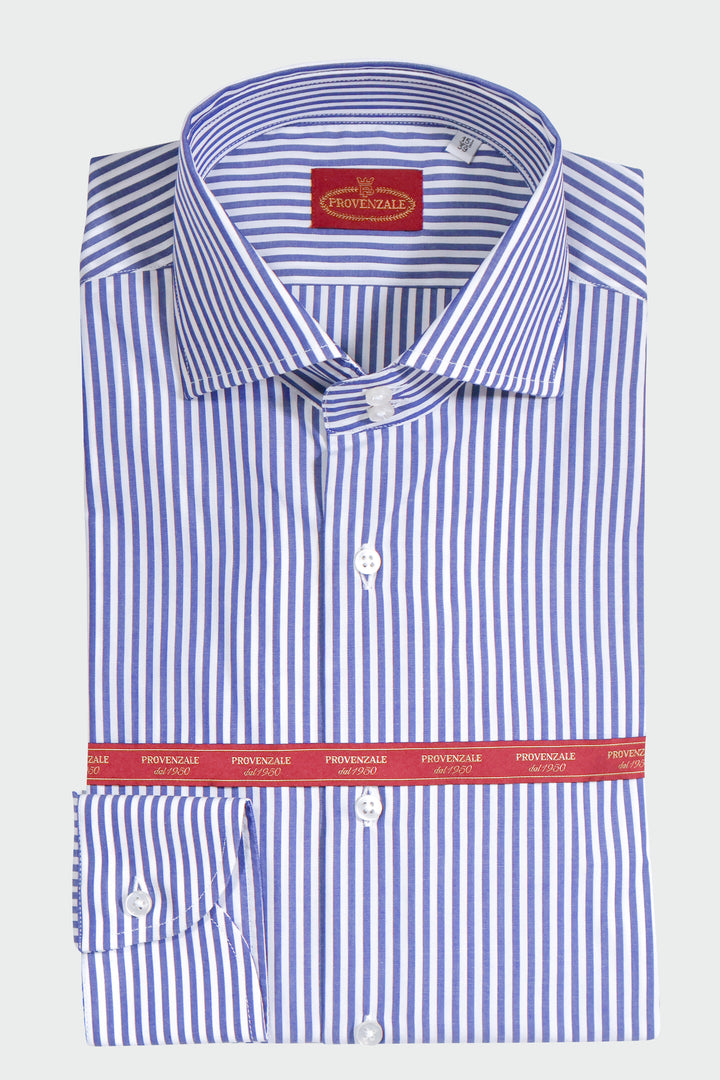 CAMICIA BASTONCINO BLU DOPPIO BOTTONE